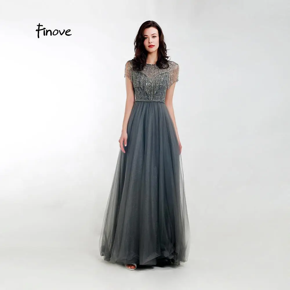 Женское платье с круглым вырезом кисточками и бисером | Свадьбы торжества