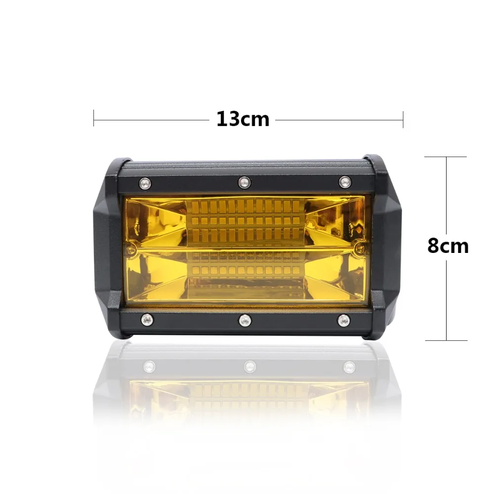 72W 3000K Автомобильная световая балка Slim Barra Led Auto Offroad 4x4 atv suv Ramp Lightbar Automovil рабочие огни Moto ledbar 12V 6000LM