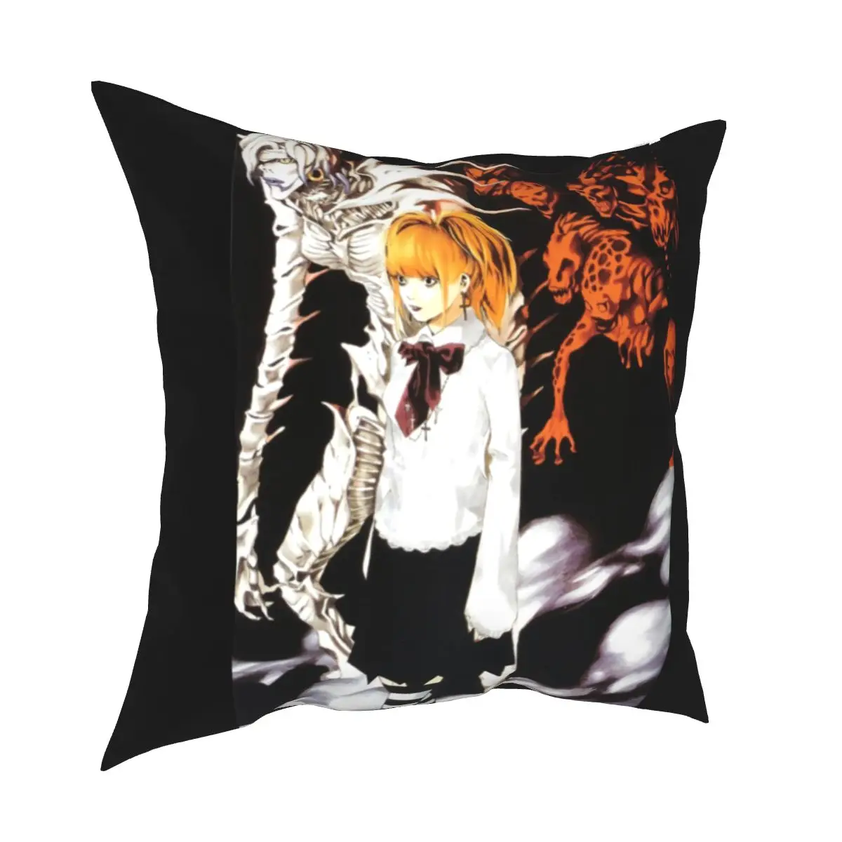 Girl And Dead Pillowcase Polyester Cushion Cover Decoration Anime Death Note Japan Manga Throw Pillow Case Cover Home 40X40cm
