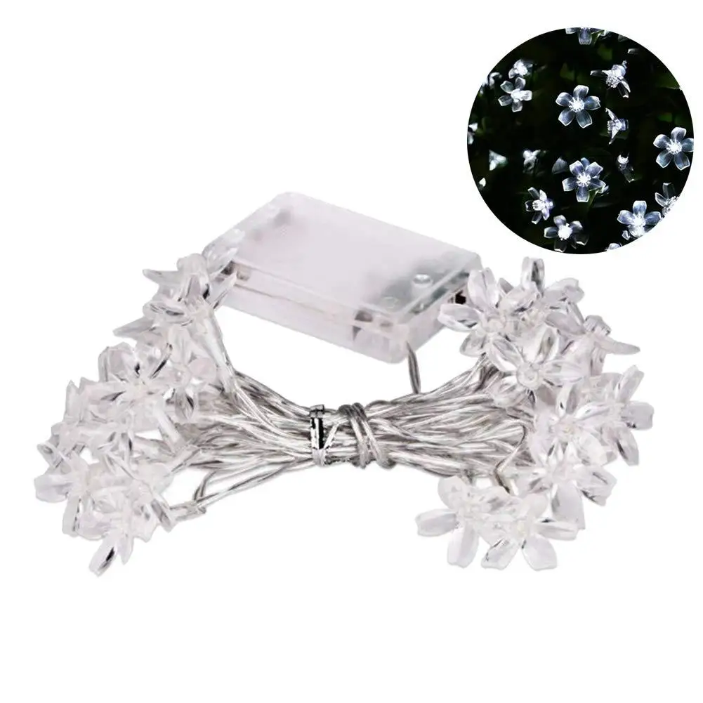 

LED String Lights Decoratie 3/4/5M Kerstmis Nieuwjaar Decoratieve Lampen Batterij Flash Bloem Slingers Fairy Light Patio Lights
