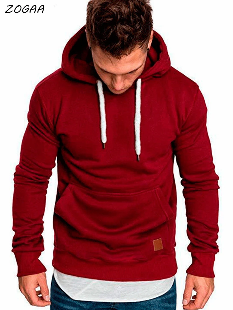 

Свитшот ZOGAA мужской с длинным рукавом, повседневная Приталенная толстовка, рубашка для мальчиков, спортивная одежда, худи, осень-весна