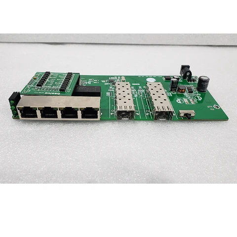 Коммутатор обратное PoE Питание 4x10M/100M/1000M порт и 2 SFP Gigabit Ethernet коммутатор печатной платы материнской платы