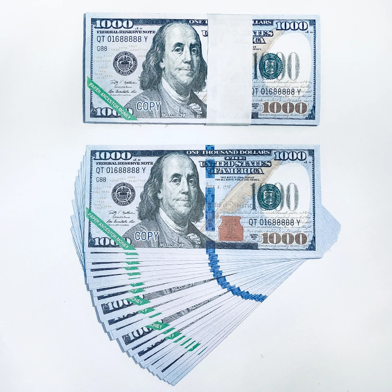 Комбинированная бумага доллар евро фунт валюта реквизит монеты для предков