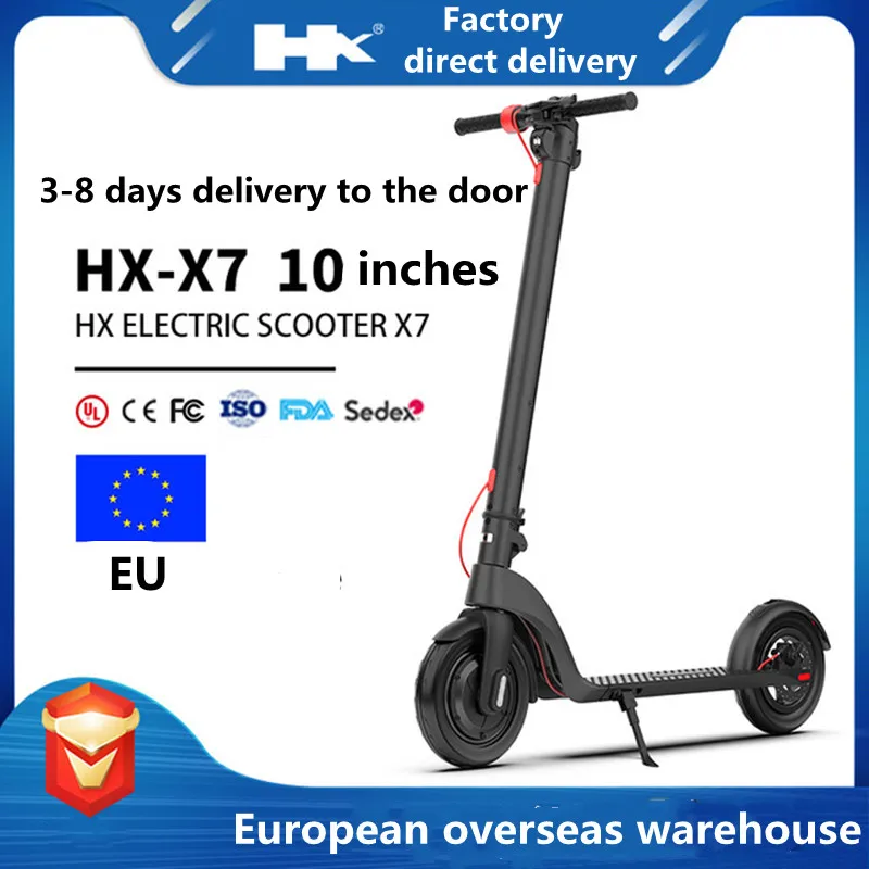 Европа за рубежом склад радость X7 350W 5AH беговые алюминиевый сплав 2-колесный скутер 8,5 дюймов взрослых складной электрический скутер
