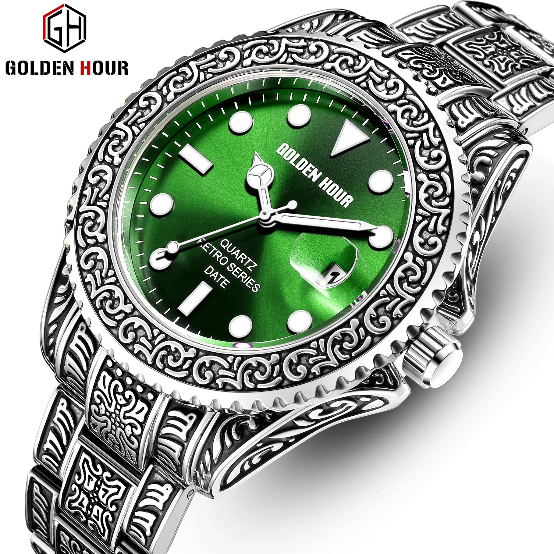 

2020Watches for Men GOLDENHOUR Top Brand Watch Mens Luxury Quartz Sports Clock Male Waterproof Steel Wristwatch Relogio Masculin