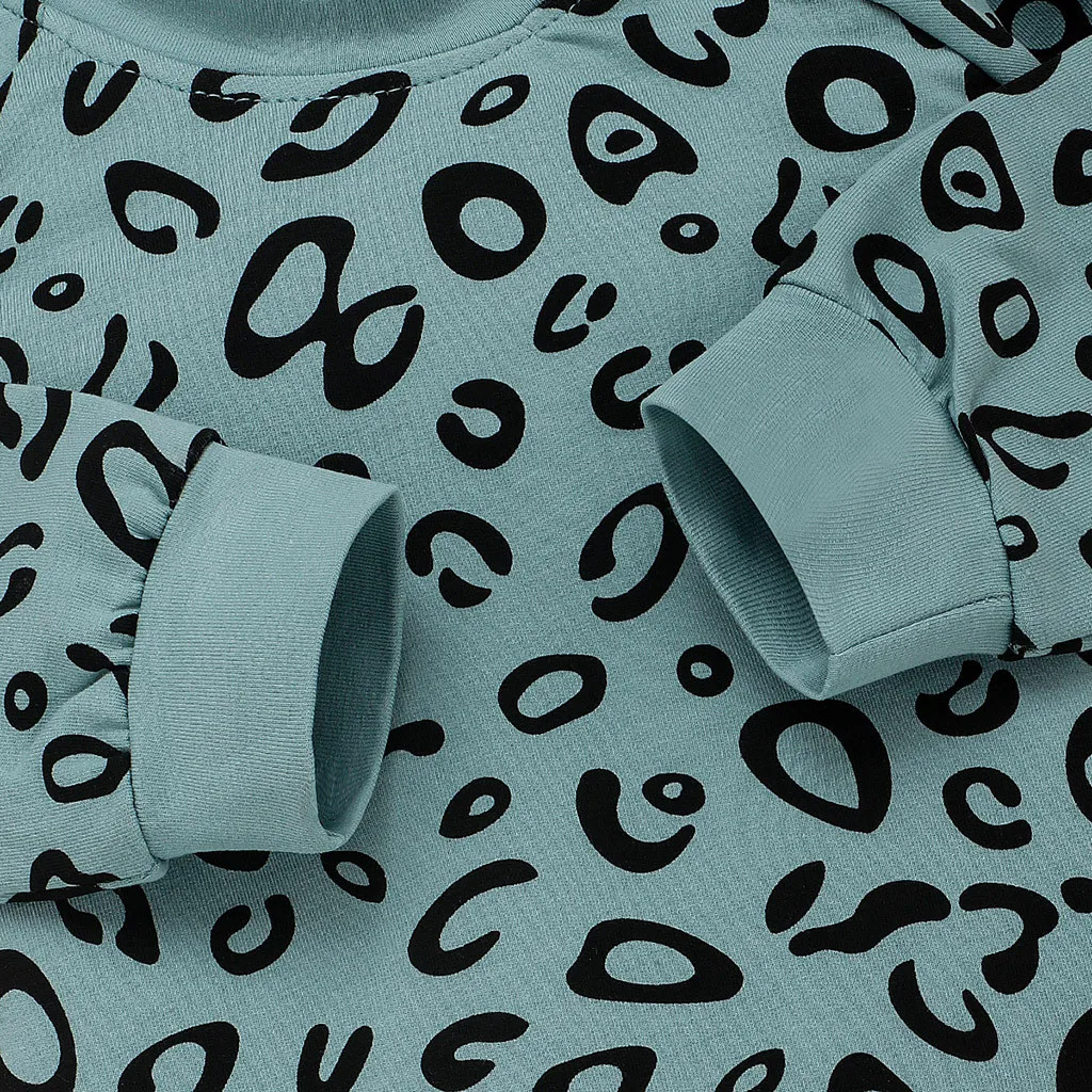 Футболка для маленьких девочек и мальчиков с леопардовым принтом свитер пальто