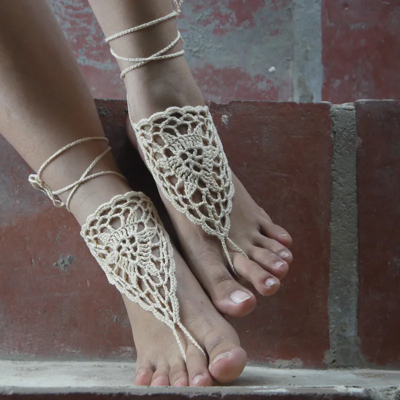 Женский браслет на ногу украшения для ног стимпанк викторианское кружево черный