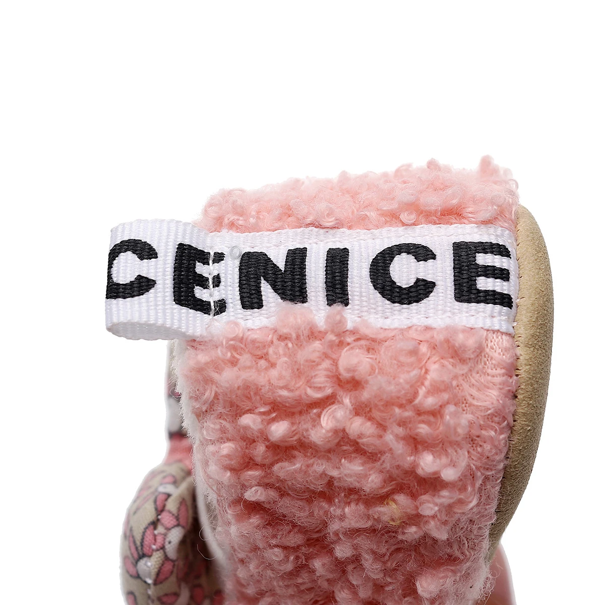 

Newborn Baby Girls Cute Bowknot Shoes Cute Soft Teddy Cashmere Flat Mary Jane Slip-on Grips Sole Shoes Winter Warm First Walkers