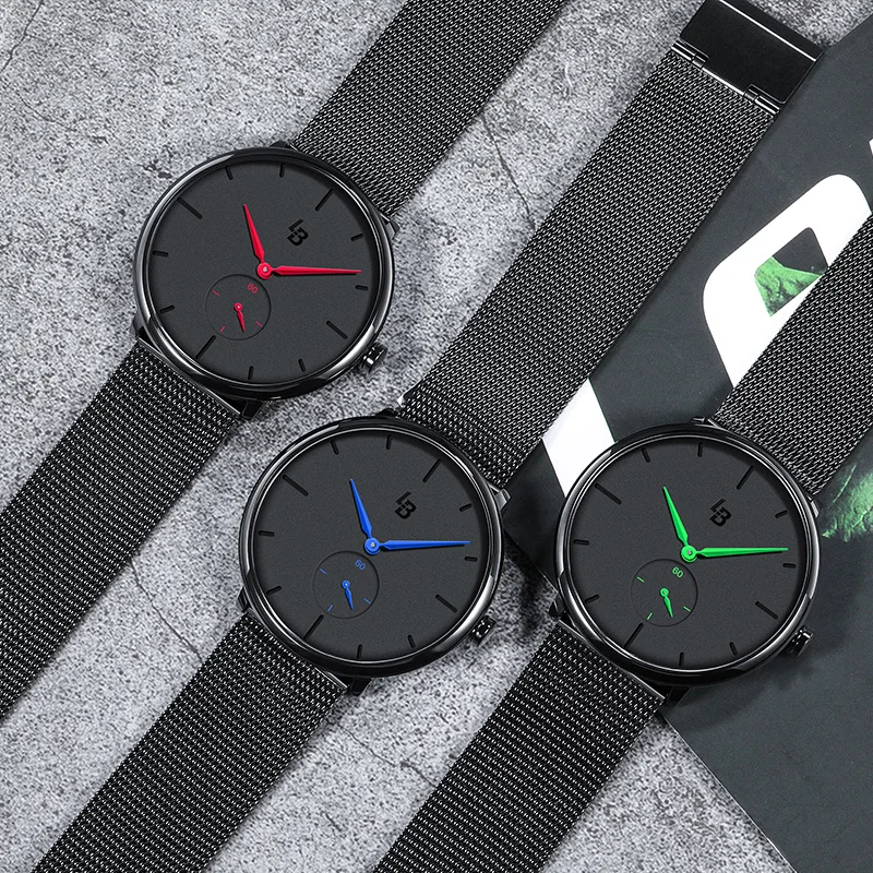 

LIEBIG Quartz Watch Men Casual Simple Wristwatch Mens Fashion Waterproof Hour Stainless Steel Strap Thin reloj hombre L2001