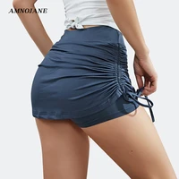 skorts women quick dry shorts sexy drawstring pole dance skirt shorts sport tennis skirt 2 in 1 running golf mini sports shorts