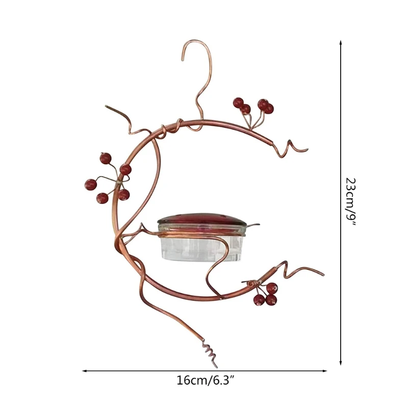 

Hummingbird Feeder, Outdoor Garden Metal Hanging Hummingbird Feeder, Garden Backyard Decorative Bird Feeder for Balcony