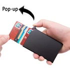Чехол для кредитных карт с защитой от кражи посылка, тонкий защитный чехол с автоматическим выдвижным карманом для мужчин и женщин, чехол для банковских карт