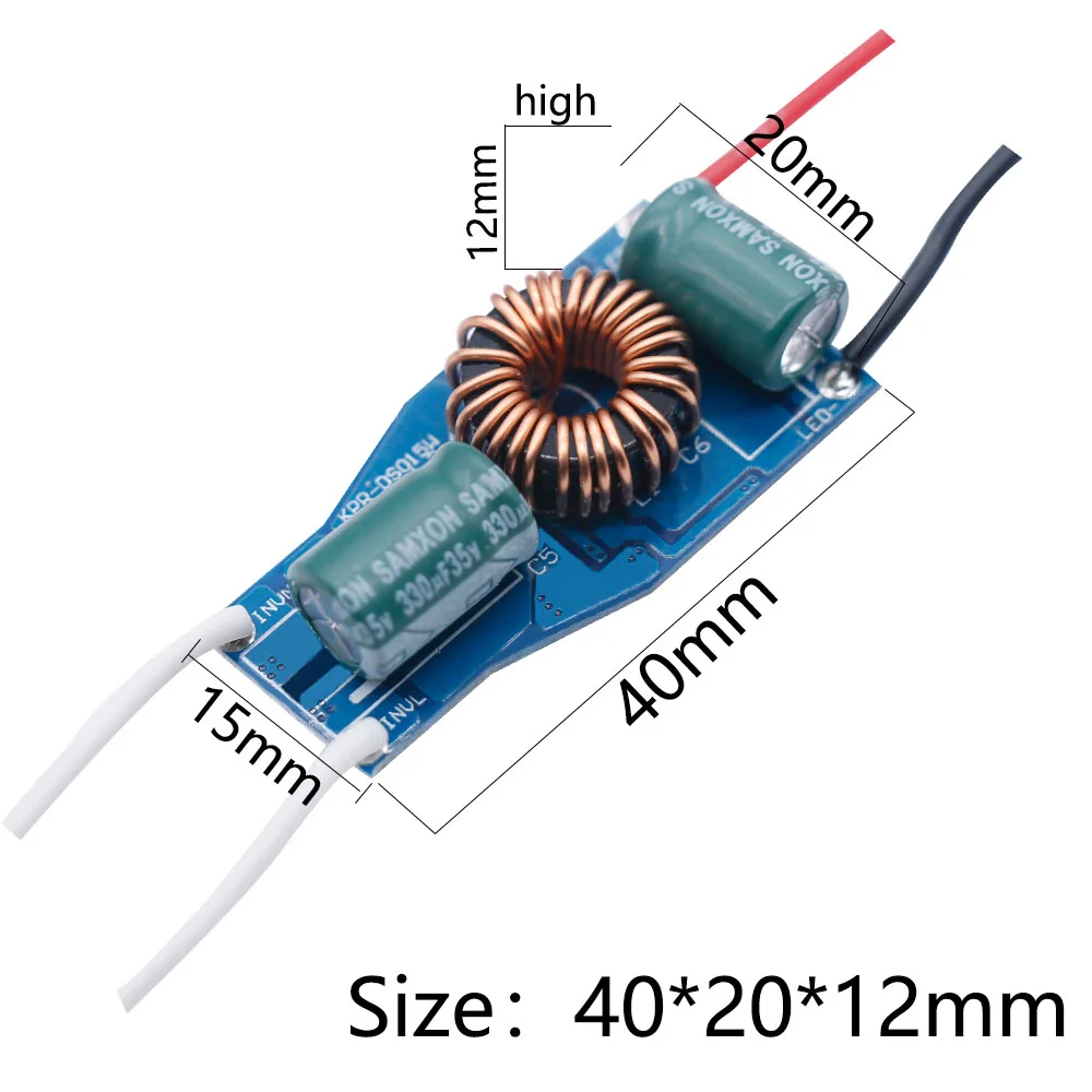 Светодиодный драйвер DC12-24V-DC24-40V 8-12 Вт постоянный ток блок питания встроенный ма