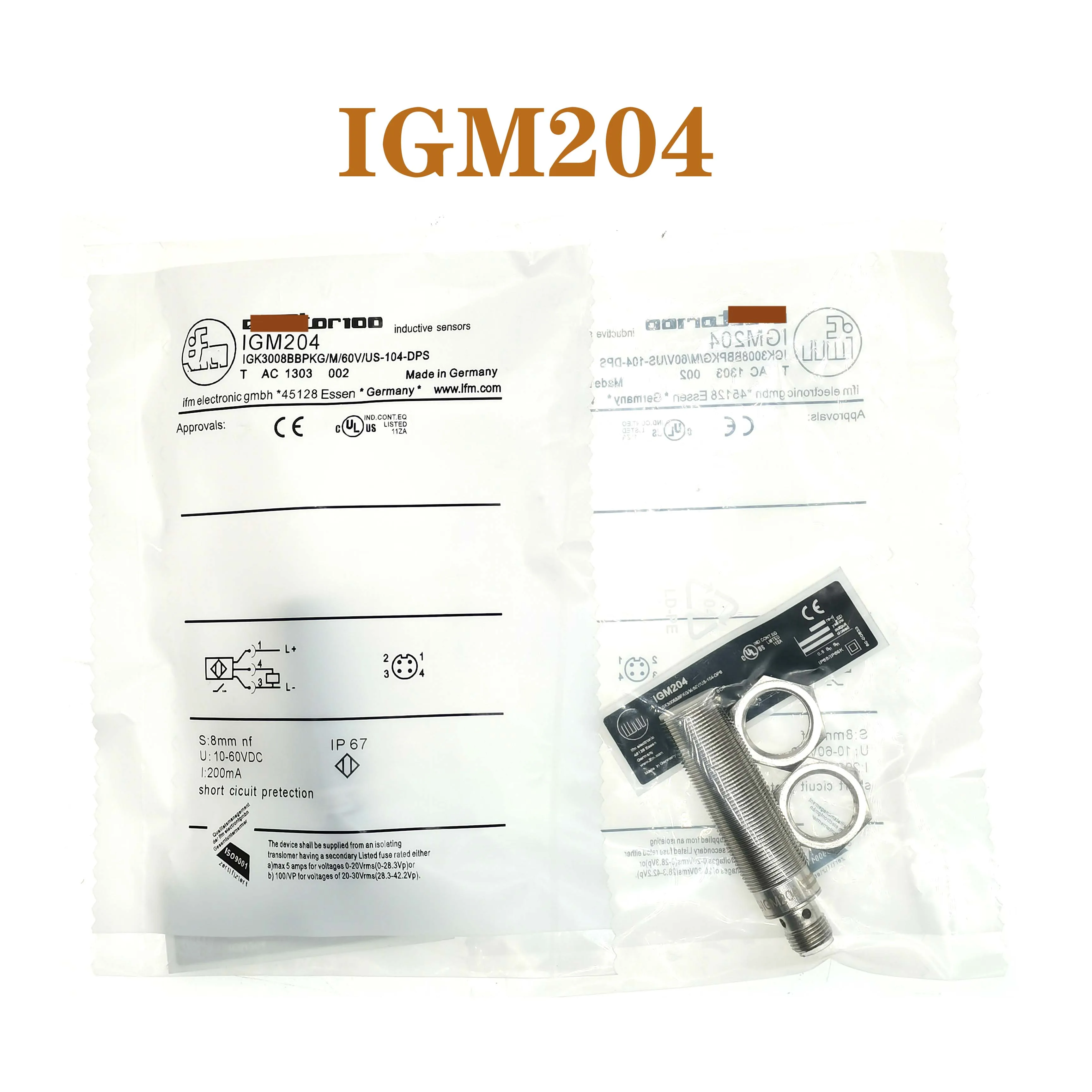 Индуктивный датчик приближения IGM204 IGM200 IGM201 IGM205 IIM200 IIM208