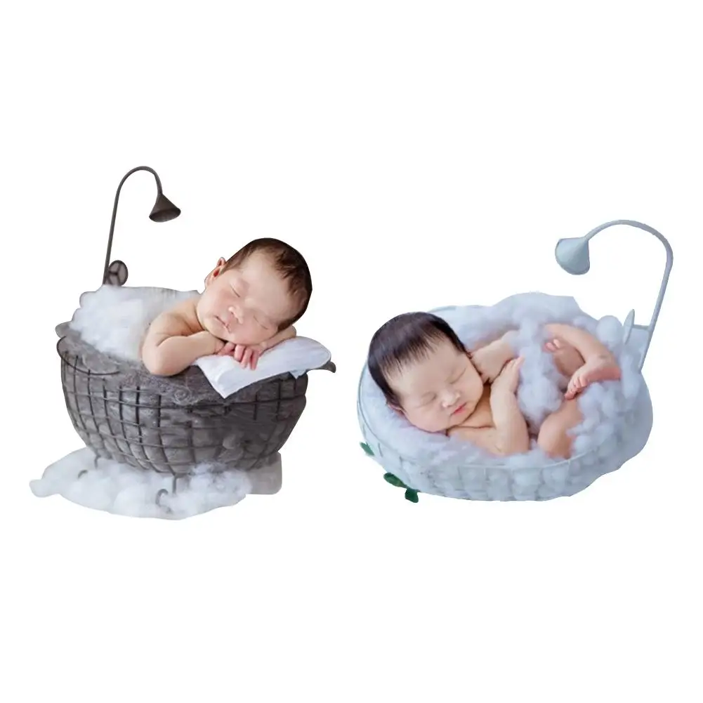 Новорожденная детская корзина фотография кровать месяц Ванна Цветок для