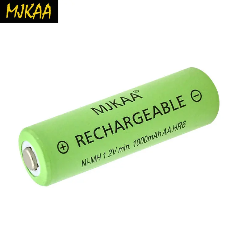 MJKAA 1 2 V 1000mAH ni mh перезаряжаемые батарейки AA подходит для фонарика игрушки охраны