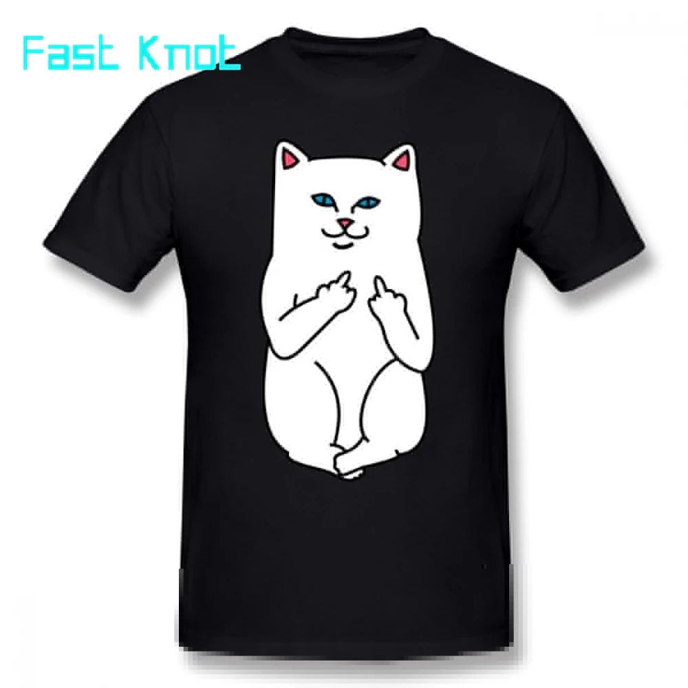 Футболка Lord nermal с принтом Гадкий Кот модная мужская футболка забавная коротким