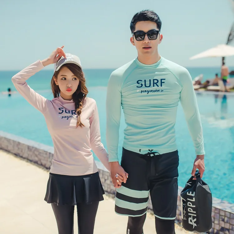 

Long Sleeve Korean New Bathing Suit Womens Fashion Sweet Romantic Couples Swimwear /30