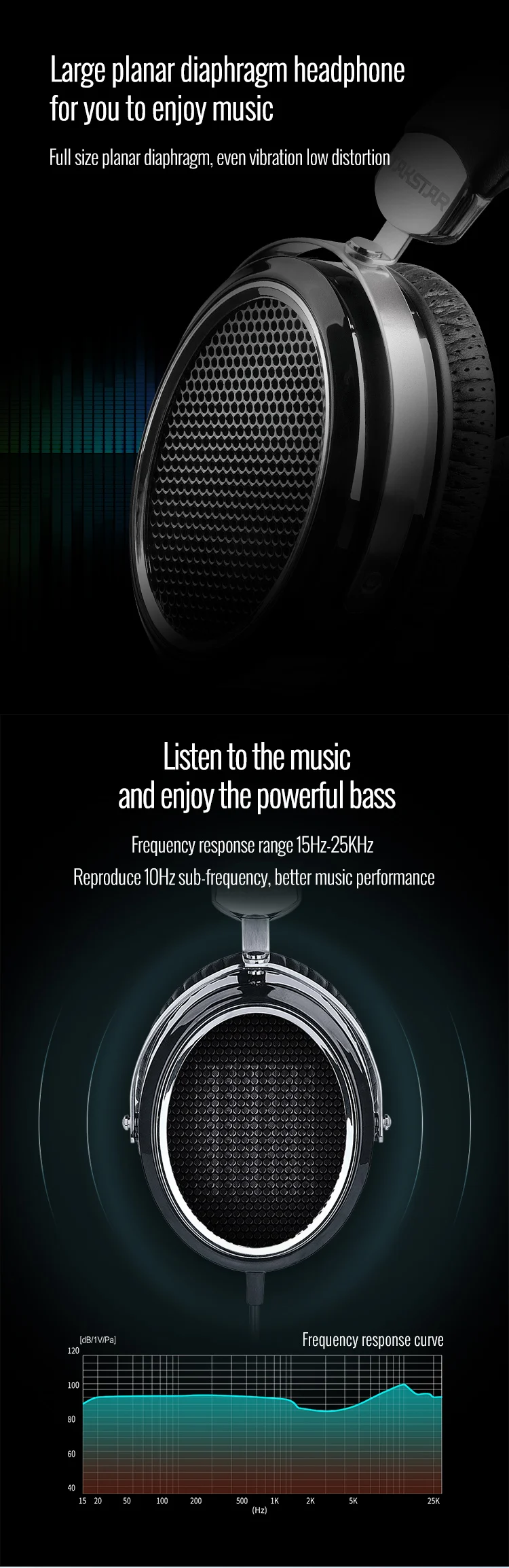 Takstar HF580 Hi-Fi Плоские наушники ультра-большая плоская диафрагма с низким уровнем искажений Шумоподавление для HF сетевой записи hf580