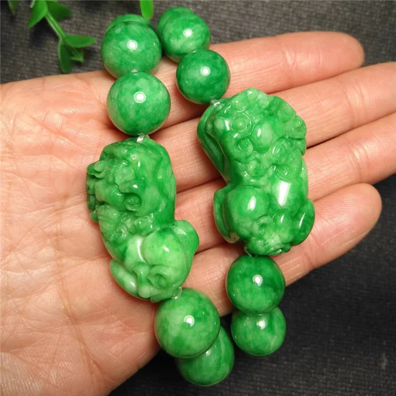 

Натуральный зеленый нефритовый браслет, очаровательные украшения, женский браслет ручной работы из нефрита, браслеты для женщин и мужчин, м...