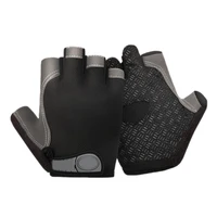 unisex half finger breathable anti slip magic tape weight lifting cycling gloves cycling gloves