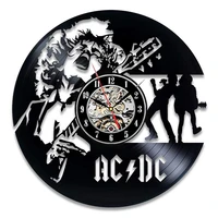 ac dc vinyl record wall clock modern design music rock band vintage vinyl cd clocks wall watch home decor gifts for fans