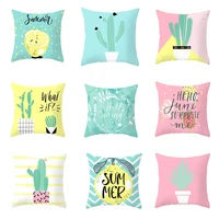 pillow cases fruits print summer time theme pink cushion covers for sofa nordic decorative throw pillows home decor 4545cmpc