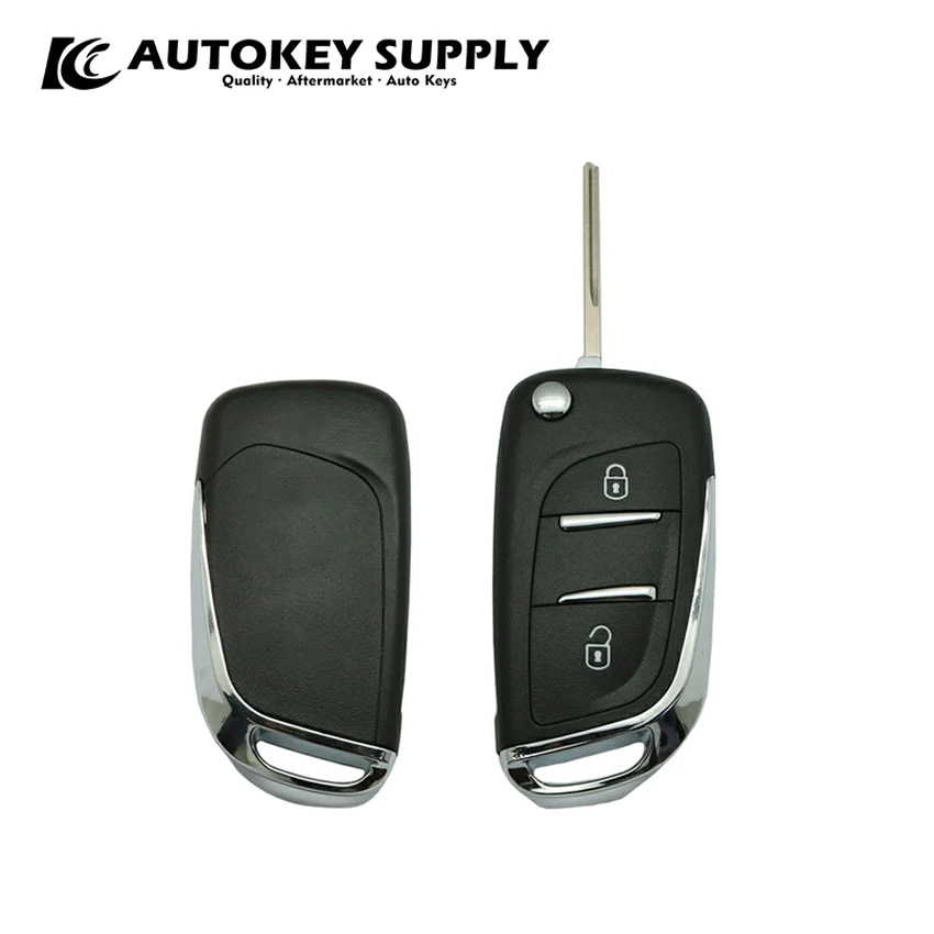

Modified Peugeot 2 Buttons With Battery Holder Key Shell (Blade With Groove) AKCPF135