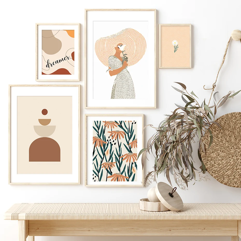 

Abstract Geometry Bohemia Flower Dream Poster Canvas Painting Wall Art Prints Picture Living Room Bedroom Home Decor No Frame