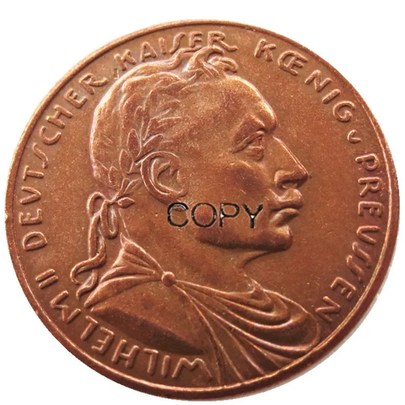 Пруссия (немецкий S.) 20 Mark 1913 Proof Bronze Wilhelm II позолоченная или медная монета|coin coins|coin
