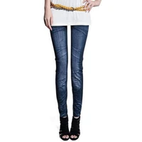 women fashion sexy slim imitated jeans skinny stretchy jeggings pants leggings elastic comfortable breathable imitated jeans