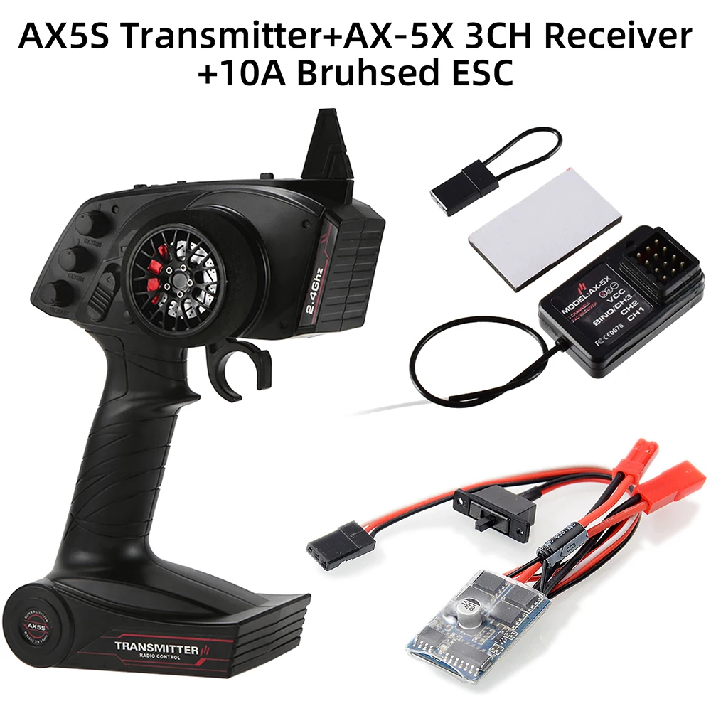 AUSTAR AX5S 2 4G 3CH передатчик со стандартным ресивером 10A щеточный ESC для 1/10 1/8 RC Crawler |