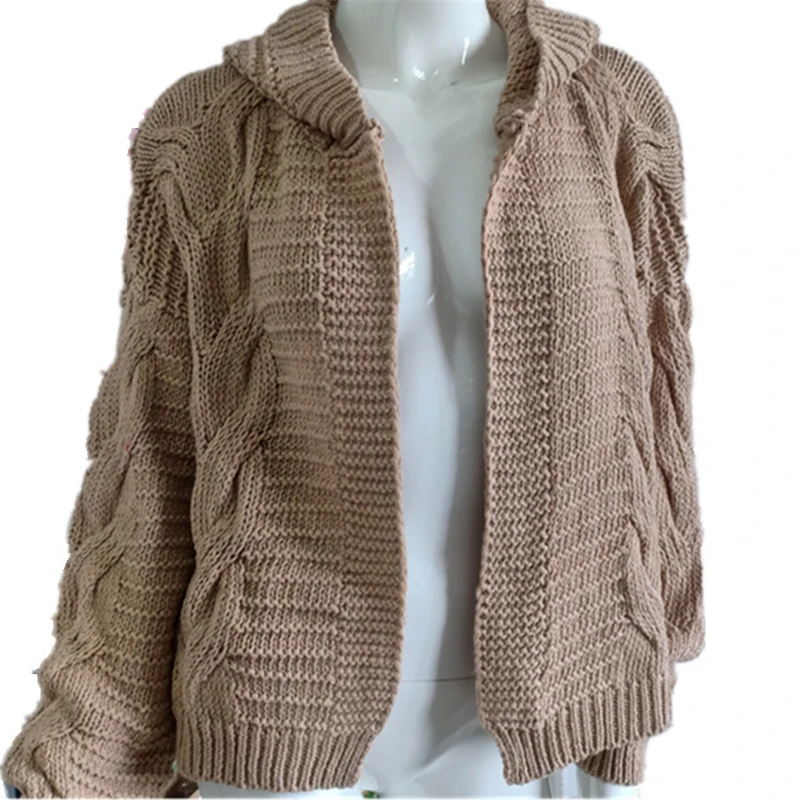 

Winter Sexy Thick-line twist knitted women cardigan Casual Long sleeve sweater cardigan Elegant autumn sweaters oversized jumper