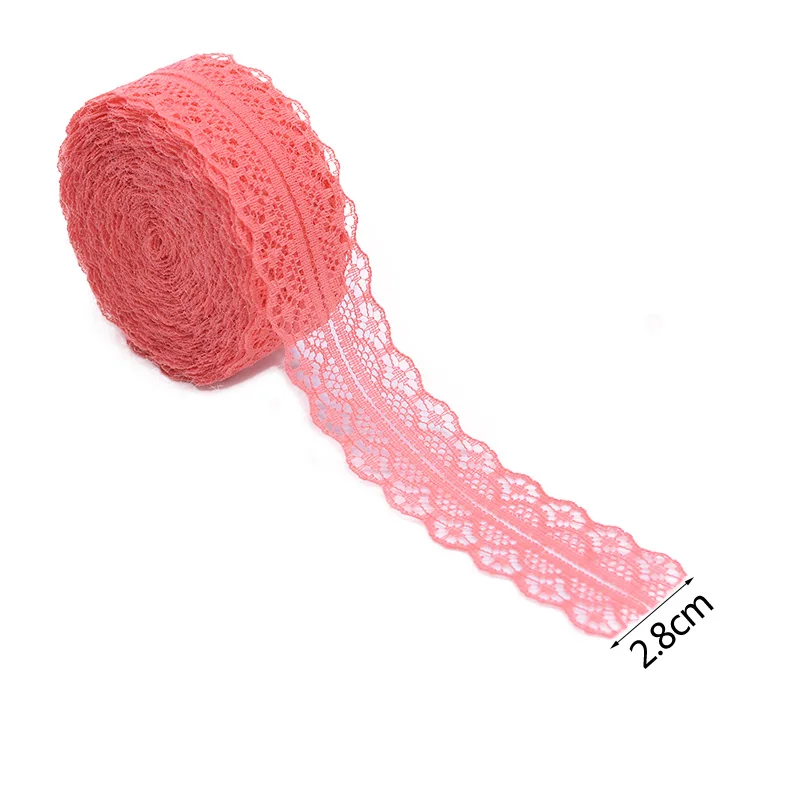 28 мм цветная кружевная лента в рулоне полые кружевные отделки ткань сделай сам