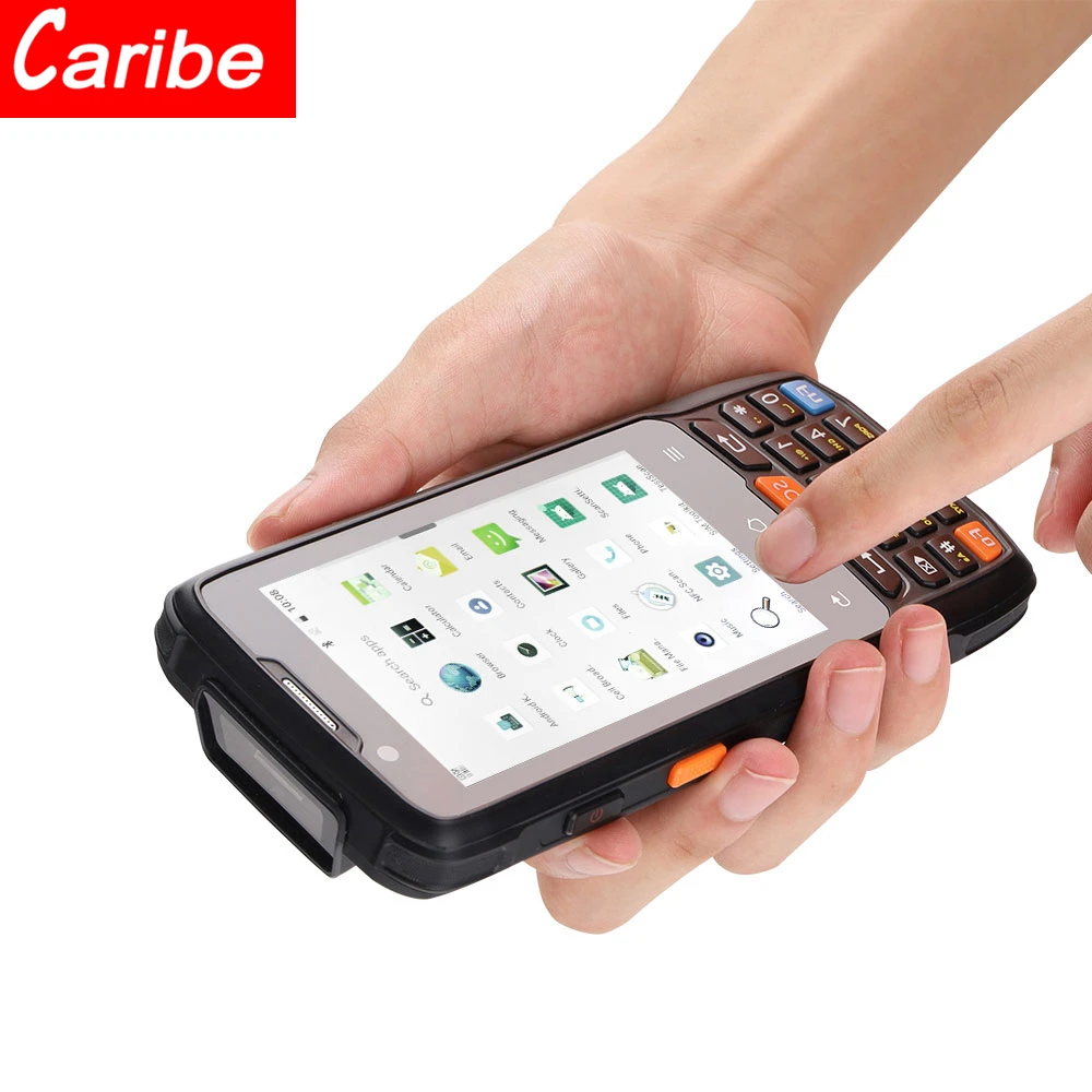 CARIBE портативный терминал Android PDA с 4 0 дюймов сенсорный экран Экран 1D 2D Bluetooth GPS