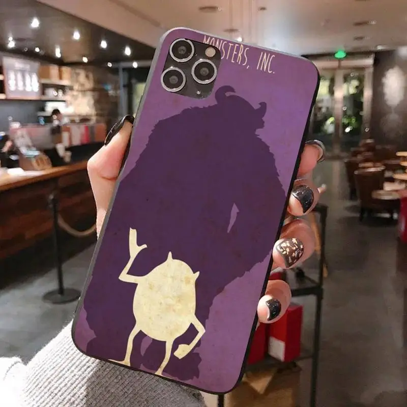 Черный чехол для телефона Monsters Inc IphoneX XS 11 11Pro 5 5s SE 6 6s Plus 7 8 2020 | Мобильные телефоны и