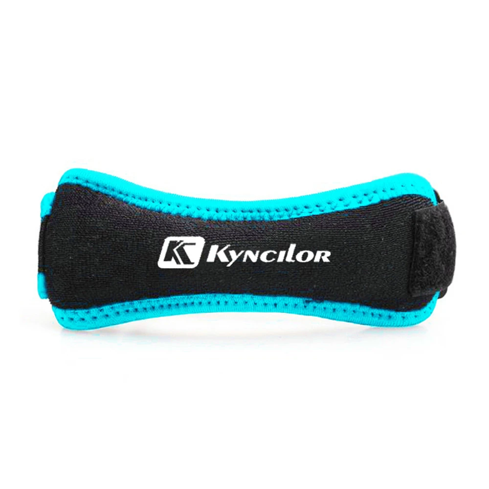 One Piece Adjustable Patella Knee Strap Brace Support Pad Pain Relief Band Stabilizer Hiking Soccer Basketball Volleyball Squats - Цвет: Turquoise