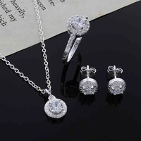 real 925 sliver necklace ring jewelry earrings set three piece topaz bizuteria gemstone pendant stud garnet earring for women