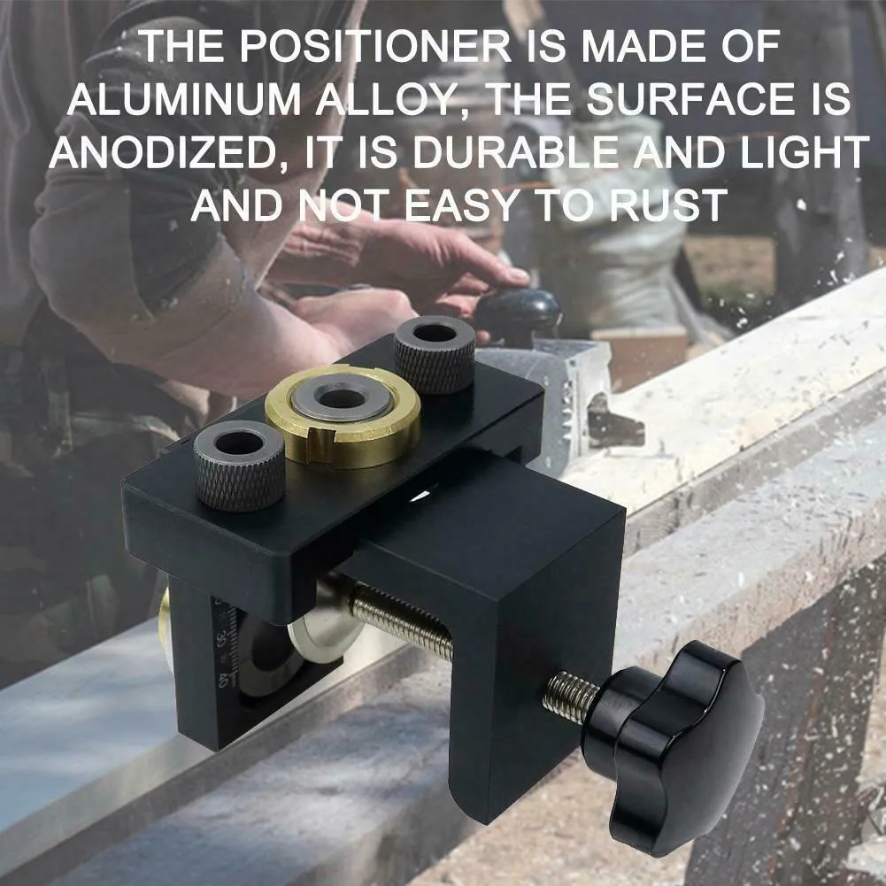 

3 In1 Doweling Jig Pocket Hole Kit Wood Vertical Multi-Purpose Drilling Detachable Locator High-Precision Scale For Drill Dowel