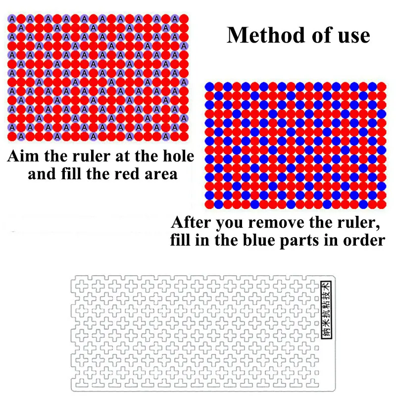 

DIY Diamond Painting Tools Drawing Ruler Square Round Drill Diamond Embroidery Accessory Stainless Steel