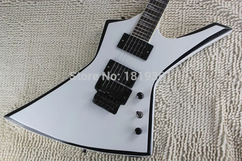 Высокое качество Заводская распродажа Jackson KE2 Келли белая электрогитара, гитара Jackson-1312-21