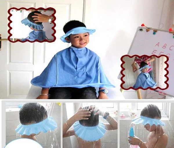 

Новая синяя Регулируемая мягкая шапка для ванны и шампуня, модный дизайн, аксессуары для ванны