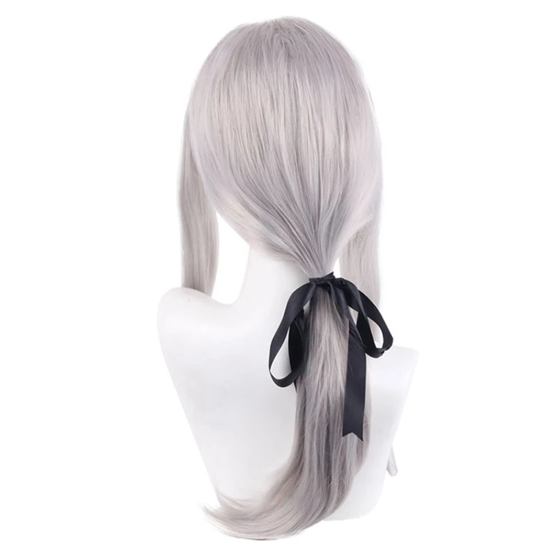

Owari no Seraph of The End Ferid Bathory 80cm Long Pale Pinkish Grey Heat Resistant Cosplay Costume Wig