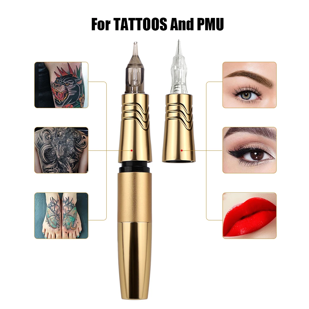Машина для татуажа двойного назначения Перманентный макияж RCA Золотая роторная