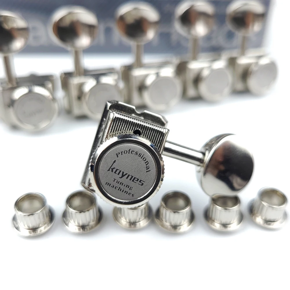 kaynes vintage nickel silber schloss string tuner elektrische gitarre mechaniken mechaniken für st tl gitarre locking tuning pegs free global shi