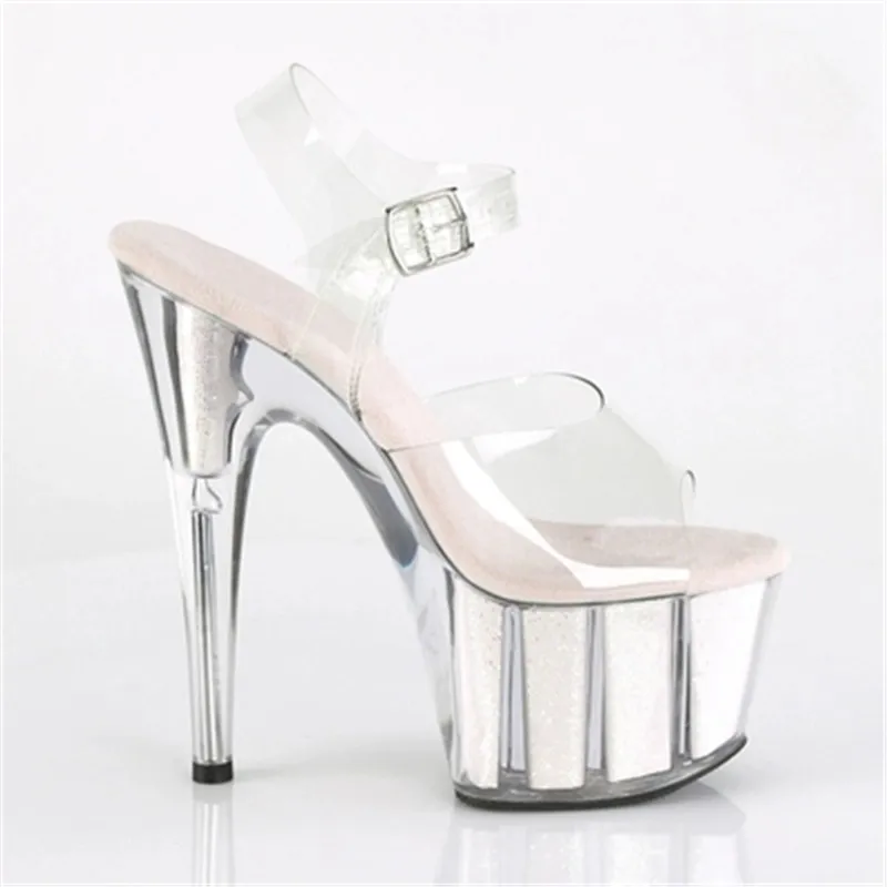 Пикантные босоножки с кристаллами на высоком каблуке 15 см шпильки 6 дюймов