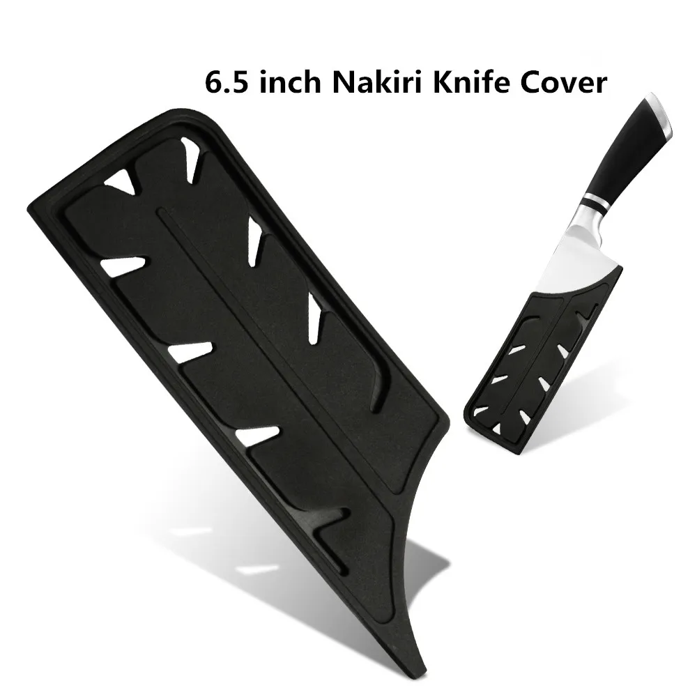 6 5 дюймов Черные ножи Edge Guard Cover из нержавеющей стали кухонный нож модные