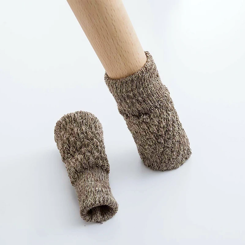 4 шт. носки для ног на стуле тканевые перчатки защита от пола вязаные шерстяные