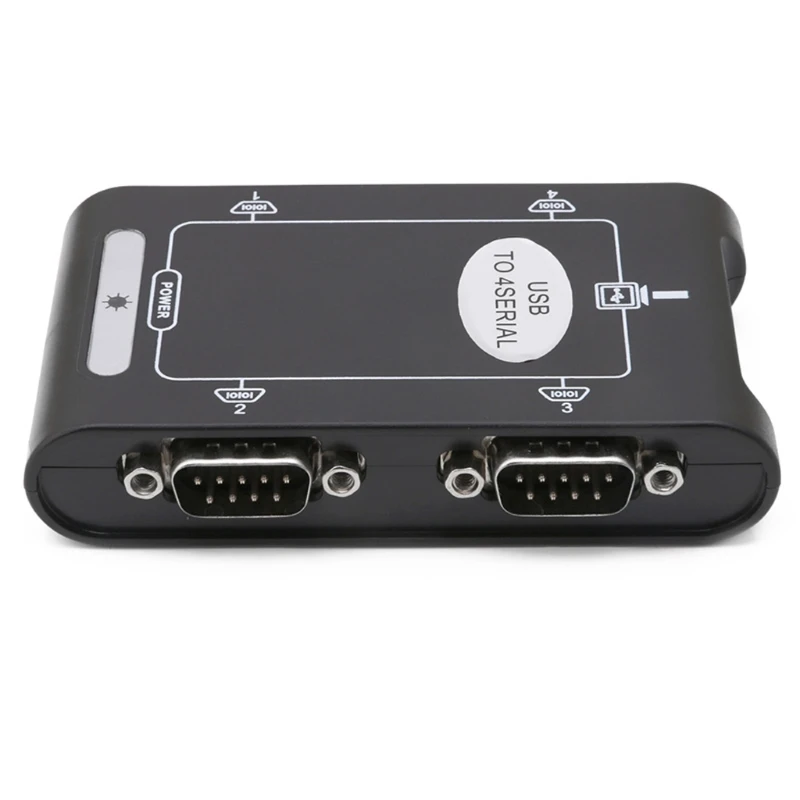 9 контактный USB 2 0 на 4 порта RS232 Serial DB9 COM разъемы контроллера Адаптер Hub|Переходники