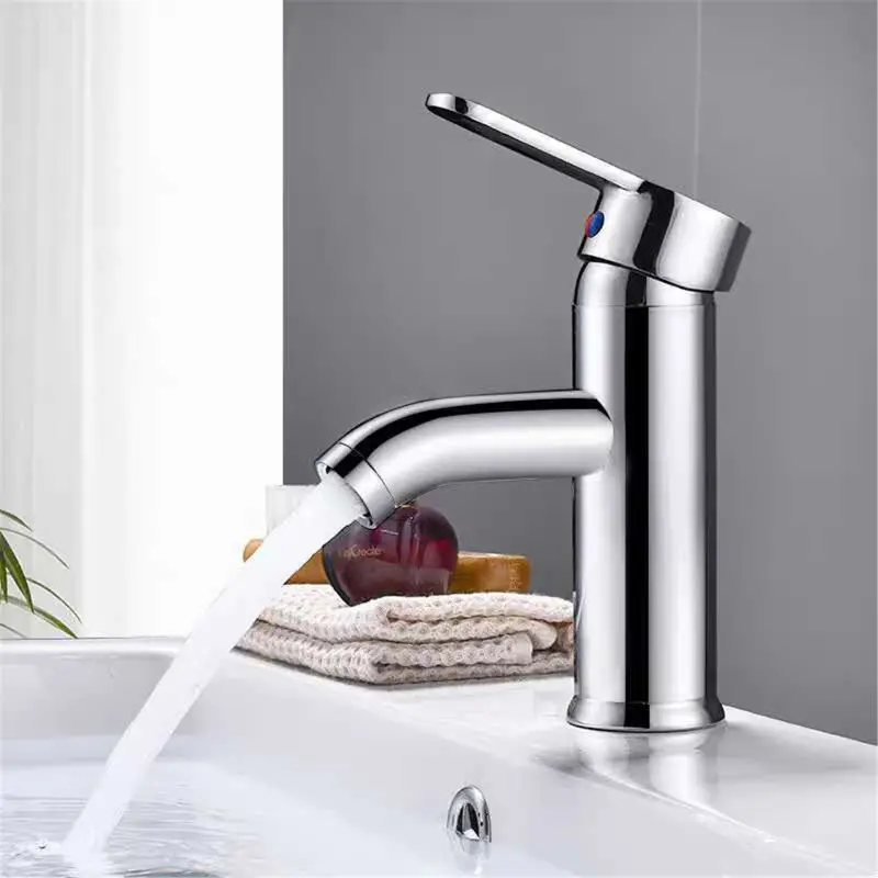 

Single Handle Bathroom Basin Faucets Cold/Hot Mixer Basin Sink Tap Black